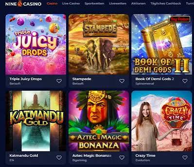 Nine Casino Website-Bewertung